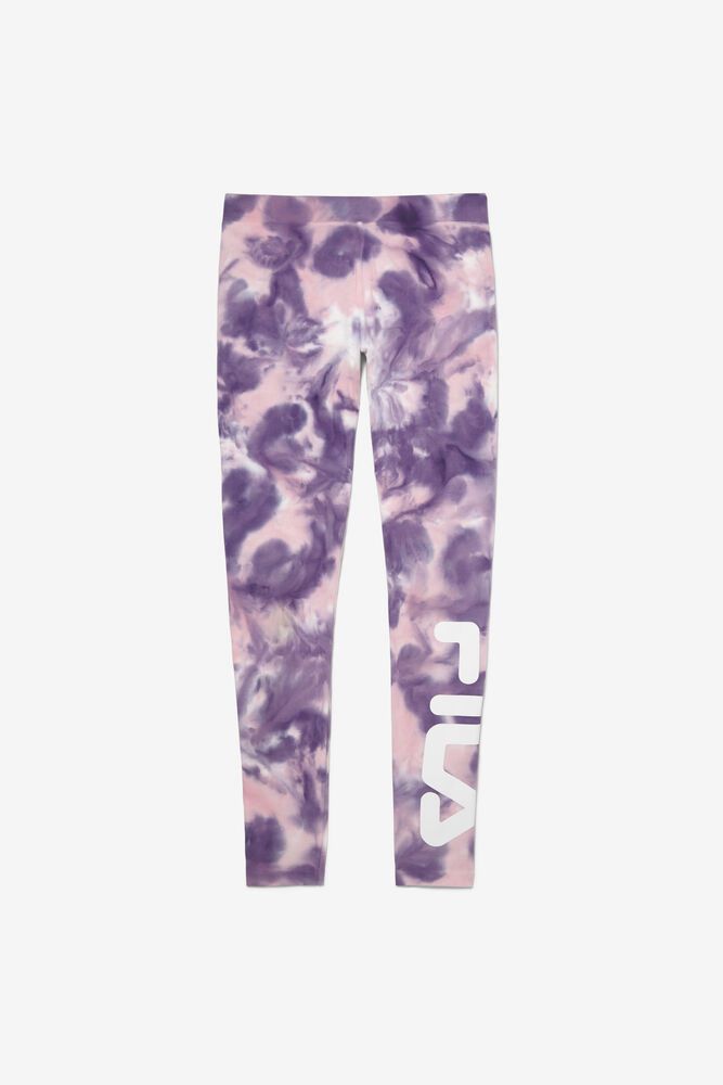 Fila Laila Tie Dye Leggings Purple - Womens - 38275OZFA